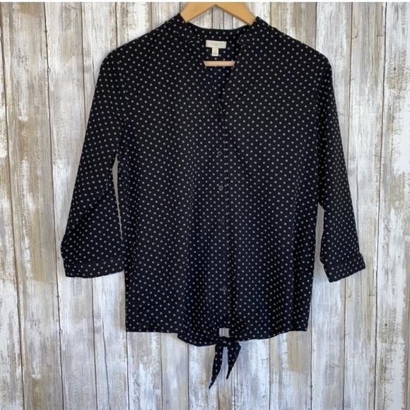 Talbots Tops - Talbots Black Dot Button Down